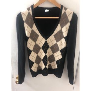 Jcrew wool Argyle sweater